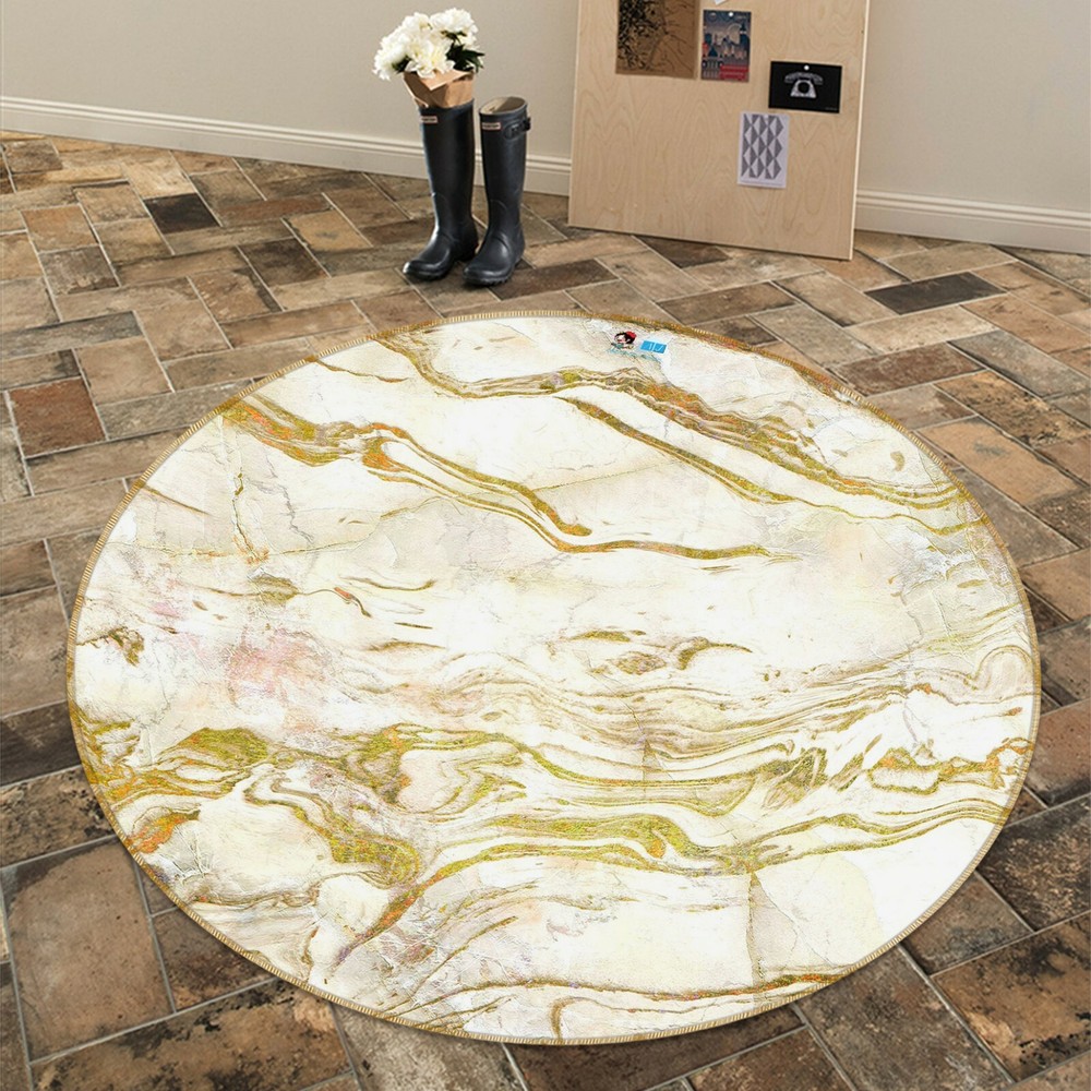 3D Golden Texture NAO6045 Game Rug Mat Elegant Photo Carpet Mat Fay