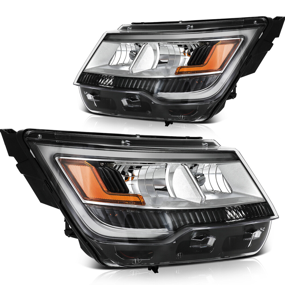 Pair Headlights Assembly For 2018-2016 Ford Explorer Limited XLT Platinum LH+RH