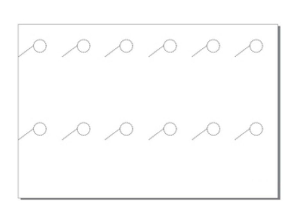 Custom Hang Tags with Bleed 2.75x5.5in 12-Up on 18x12in Yellow 67lb VLM-100 Sheets