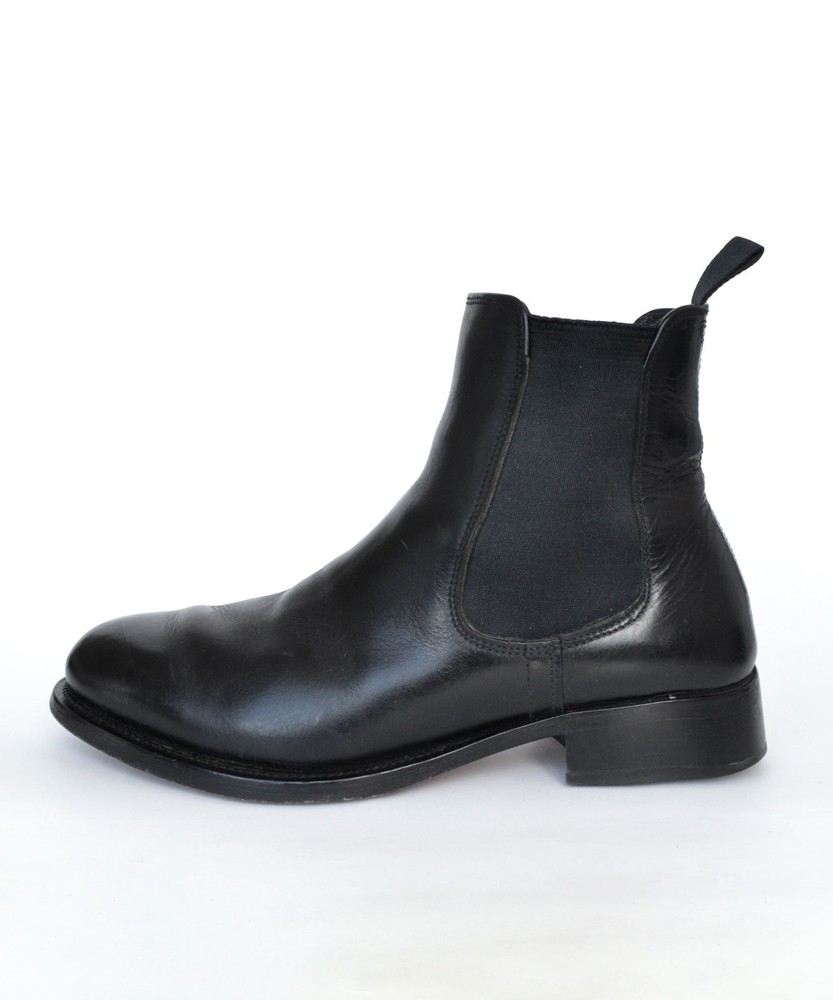 90s Vintage MIU MIU Black Leather Chelsea Boots Men Size 7.5 PRADA