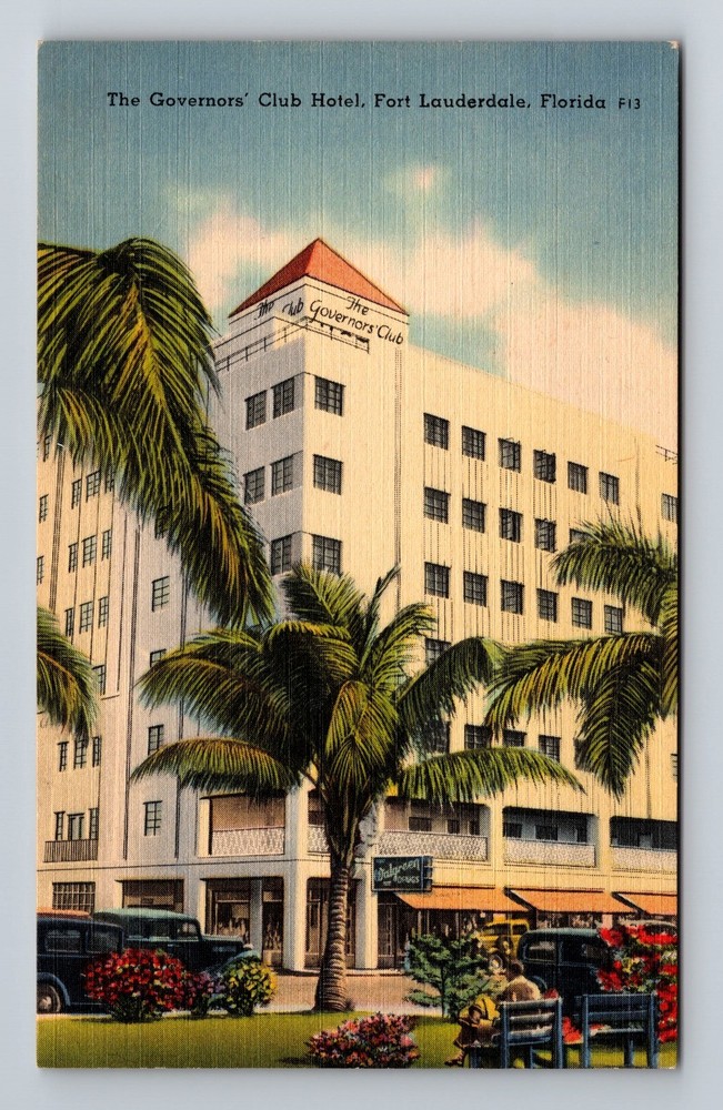 Fort Lauderdale FL-Florida The Governors Club Hotel Vintage Postcard Standard