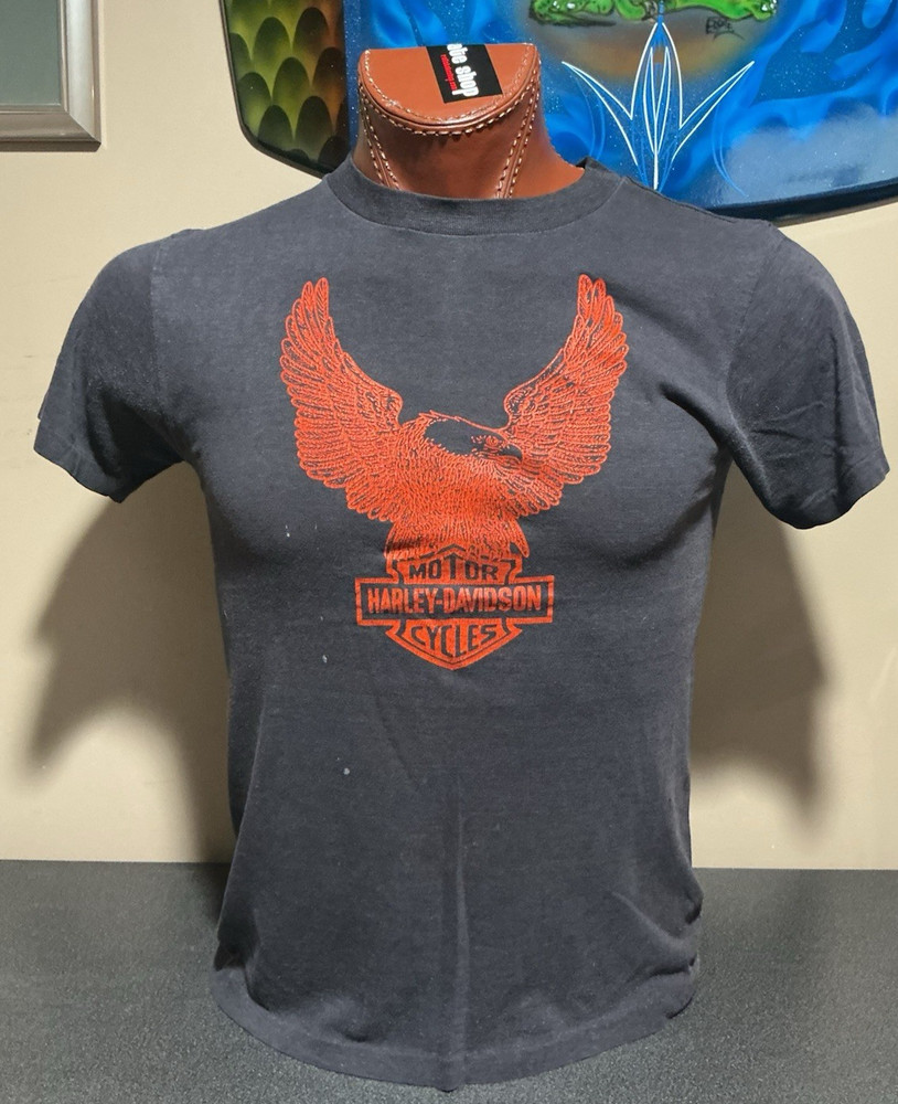 Vintage 70's or 80's Harley-Davidson Eagle t-shirt Steele's H-D NJ sz. L 50/50