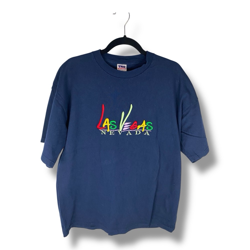 Tornado Activewear TND Embroidered Size Men’s 2XL Las Vegas USA Navy T Shirt