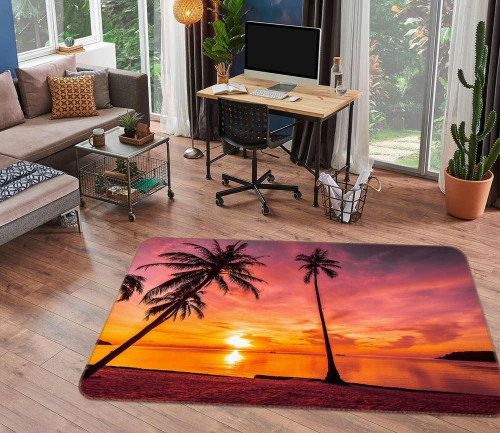 3D Sunset ZHUC1551 Game Non Slip Carpet Mat Photo Carpet Amy