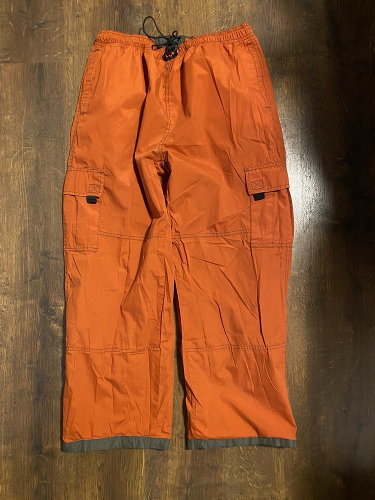 VTG OTB Pants Mens Medium Reversible Baggy Raver Skater Cargo Rave Parachute Y2K