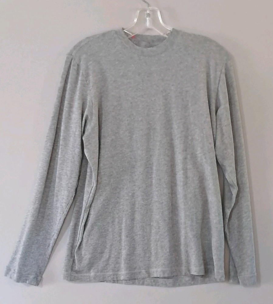 Skims Crew-Neck Boyfriend Long Sleeve Sleep Tee Size Med Dark Gray Relaxed fit