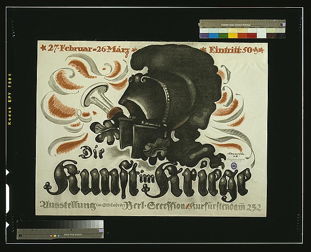 Photo:Die Kunst im Krieg,World War I,WWI,Germany,Berlin,Roman Helmet,1916
