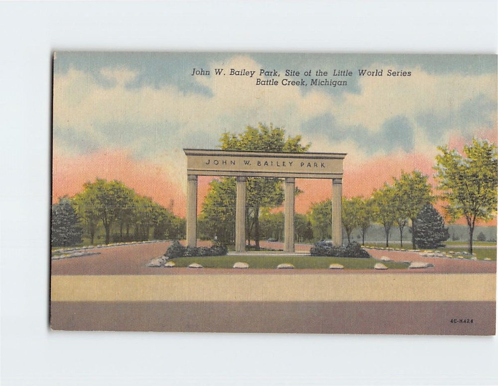 Postcard John W. Bailey Park Battle Creek Michigan USA