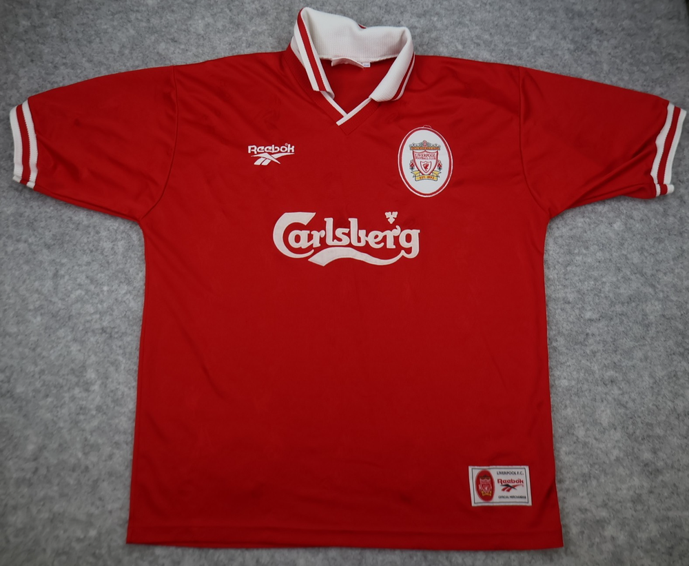 Vintage Liverpool Shirt Large Red Home Kit 1996 1997 Reebok Jersey 42/44 90s