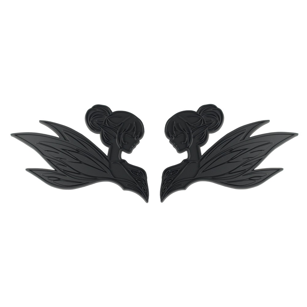 Fairy Emblem Black 3D Badge Decal Set of 2 for Car Truck SUV Auto Accessories