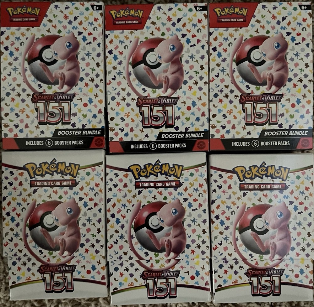 Pokemon Scarlet & Violet EMPTY 151 Booster Bundle  BOX ONLY Quantity of #6 Boxes