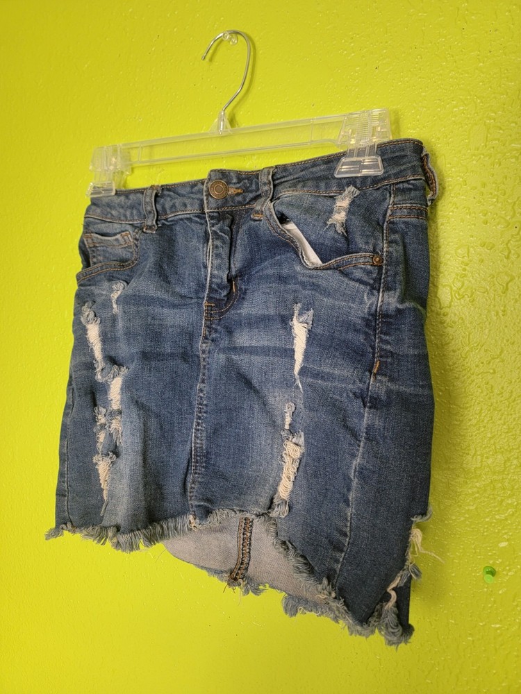 Wax Jean Los Angeles Womens Denim Skirt Blue Size Small