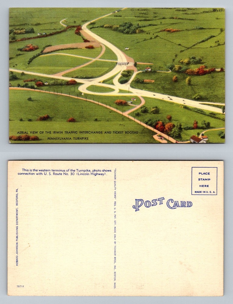 Irwin, PA-Pennsylvania, Turnpike Interchange Ticket Booths Vintage Postcard