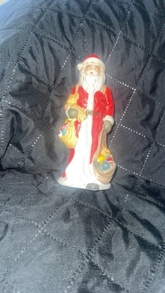 Vintage Santa Claus Figurine with Toy Sack – Classic Christmas Decor