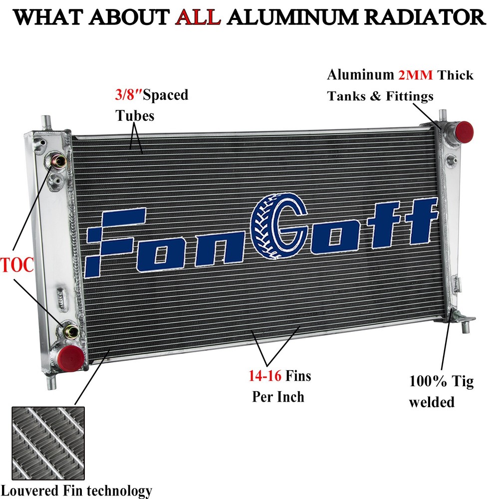 3 Core Aluminum Radiator For 1999-2003 Ford F150 F250 Expedition 4.6L 5.4L V8