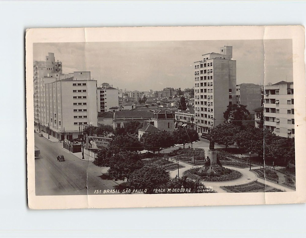 Postcard Praça Marechal Deodoro in São Paulo Brazil