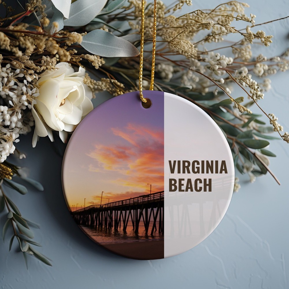 Virginia Beach Christmas Ornament Christmas Gift Virginia Beach Gift Virginia