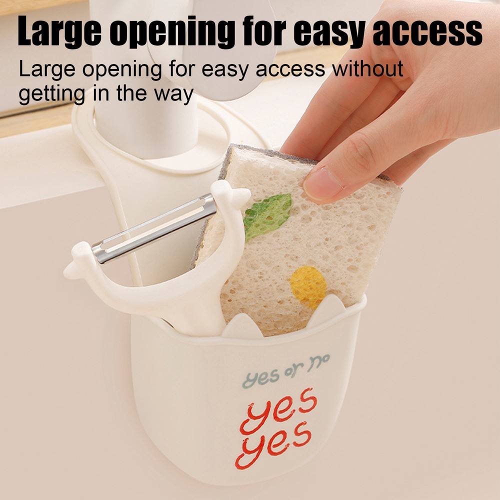 1pc Adjustable Kitchen Sink Organizer for Sponges Soap and Cleaning Supplies  