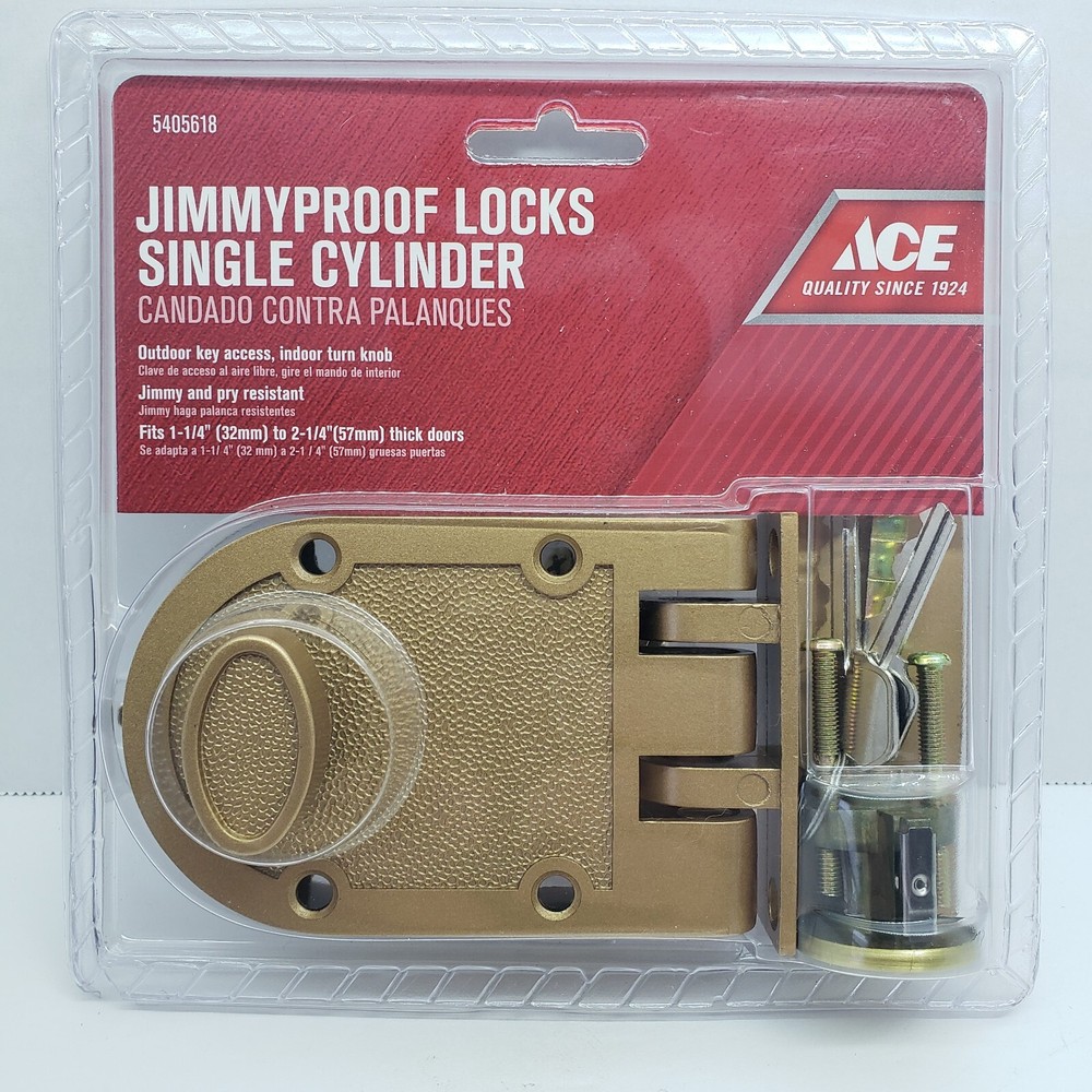 Jimmyproof Single Cylinder Deadbolt Lock ACE Model 5405618-image