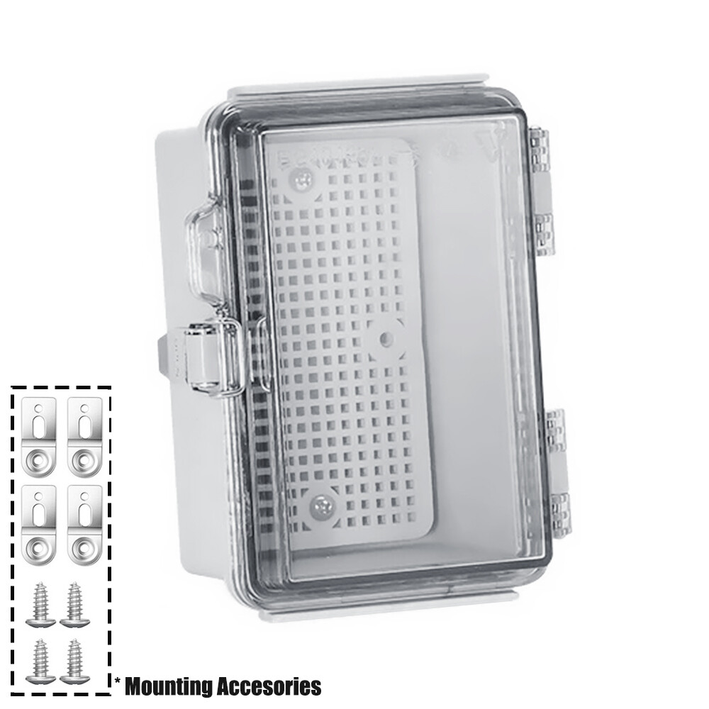 Waterproof Electrical Box Clear Cover ABS Project Enclosure with Mounting Plate-image