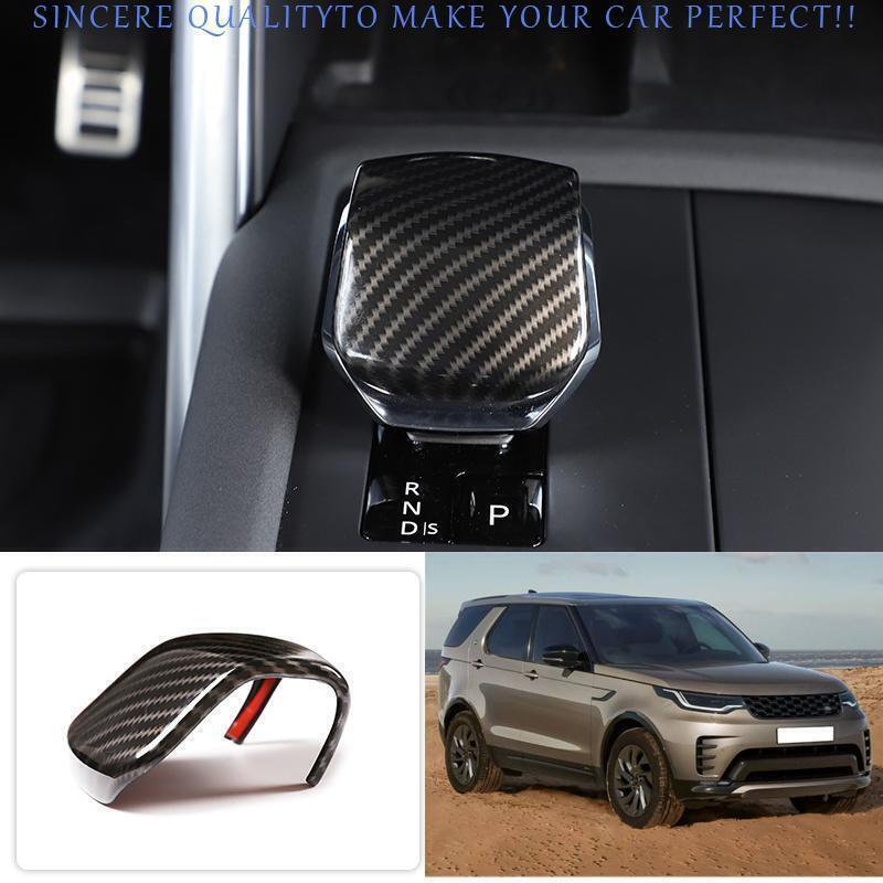 For Land Rover Discovery 5 2021-2024 Carbon Fiber Console Gear Shift Knob Trim