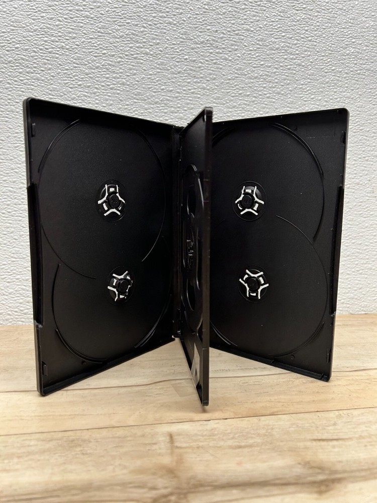 Standard Black DVD/CD 6 Disc Plastic Replacement Storage Case 14mm