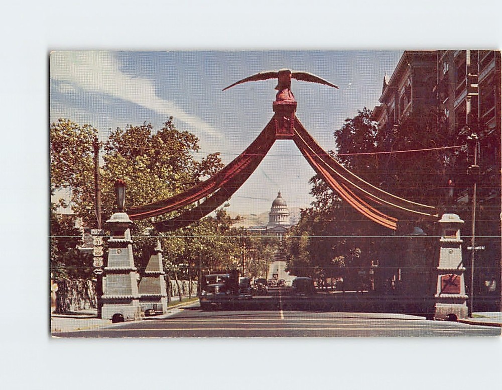 Postcard Eagle Gate Salt Lake City Utah USA