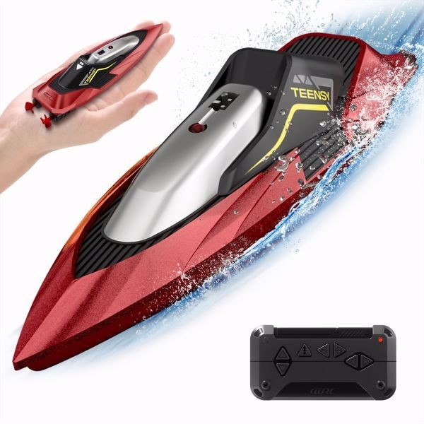Barco de radiocontrol rápido 4DRC S5 para piscinas y lagos, barcos de carreras de 2,4 GHz 20 MPH para niños