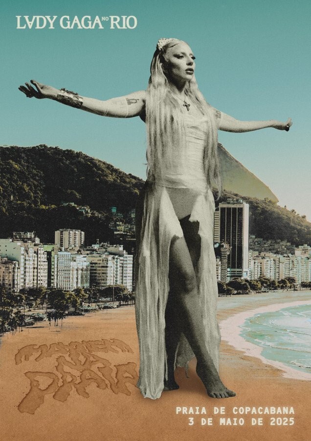 Lady Gaga Rio de Janeiro Copacabana Beach Concert Poster 3 May 2025