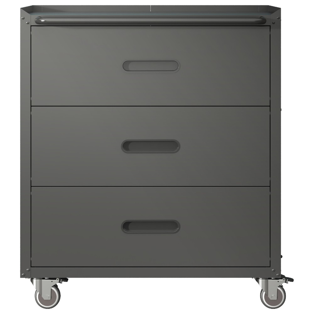 Heavy Duty Metal Storage Cabinet on Wheels 3 Drawer Organizer for Garage Office
