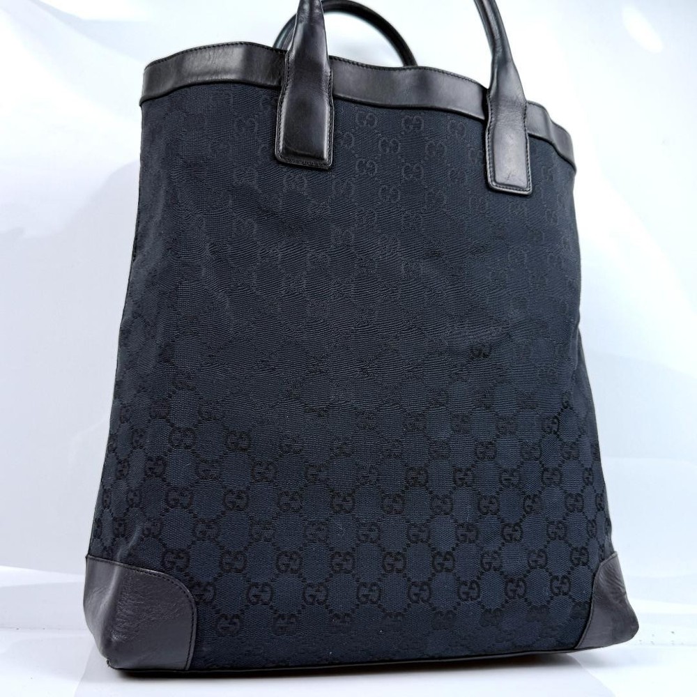 GUCCI GG Canvas Tote Bag in Black - Authentic Model G0804464