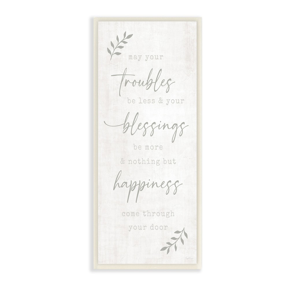 Stupell Motivational Phrase Troubles Less Blessings More