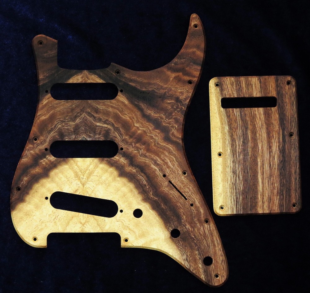 Acacia Koa Stratocaster Style Strat SSS Pickguard Set #145-image