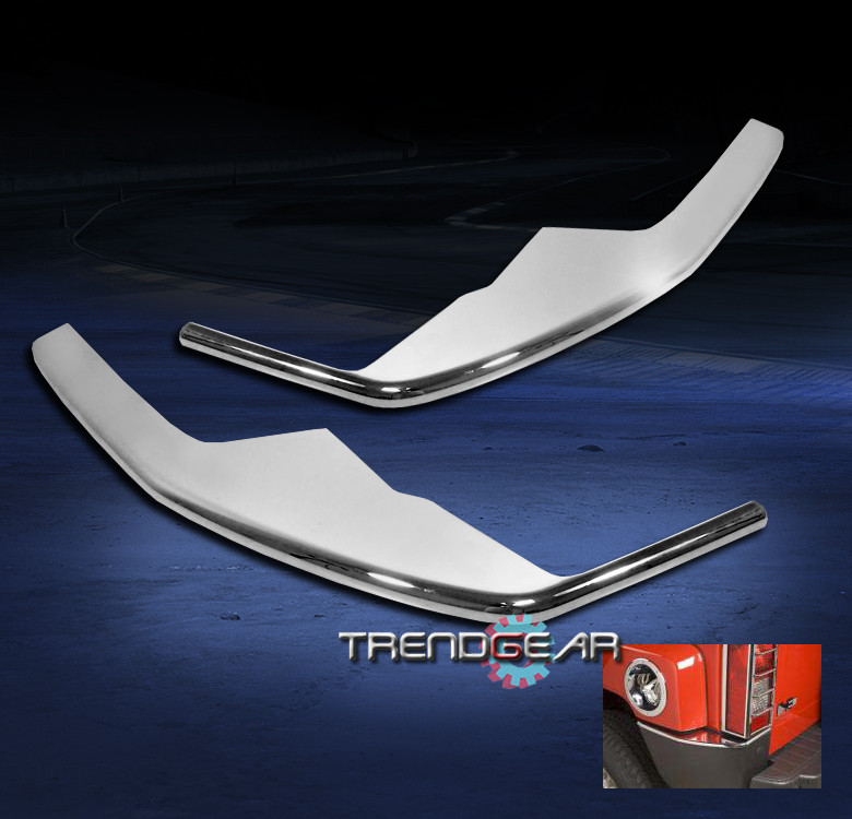 06-10 HUMMER H3 REAR BUMPER CORNER COVER TRIM FRAME ABS CHROME 07 08 09 NEW PAIR