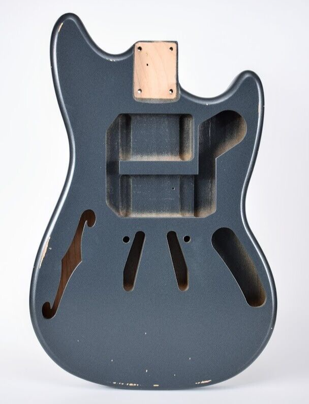 Custom Order Guitar Body, Semi Hollow, M-Style, Aged Nitro, Fits Mustang® Neck