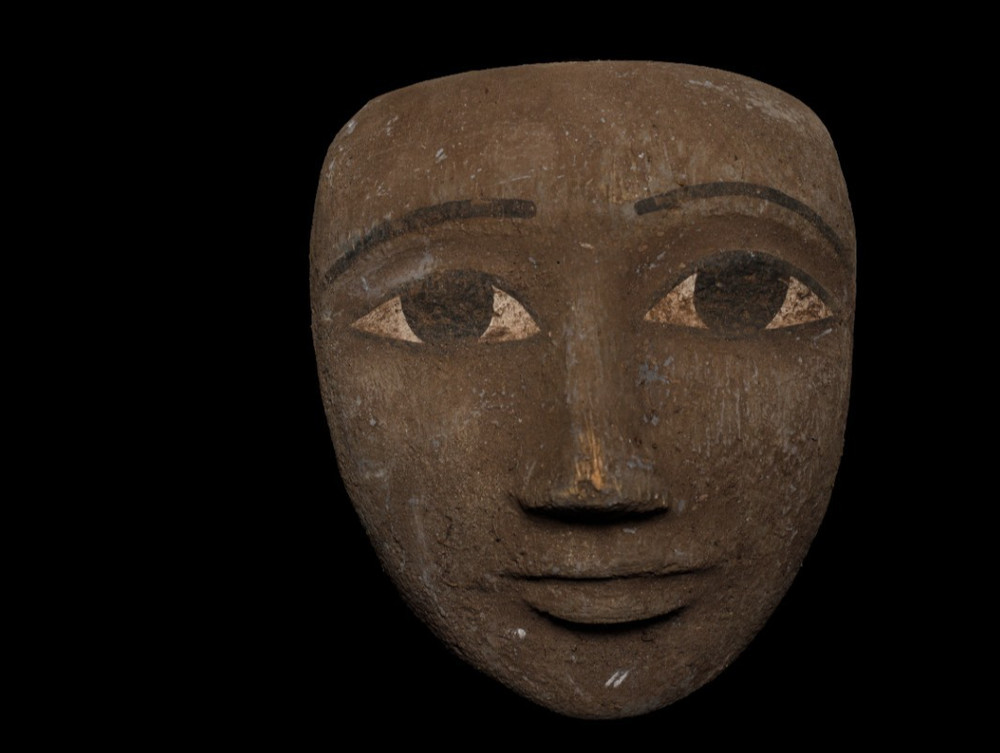 Ancient Egyptian Antiques Pharaoh Mask Statue Royal Funerary Artifact Figurine