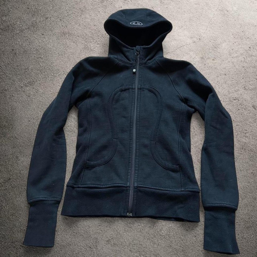 Women’s Lululemon Scuba Hoodie Black Full Zip Sweatshirt Athleisure