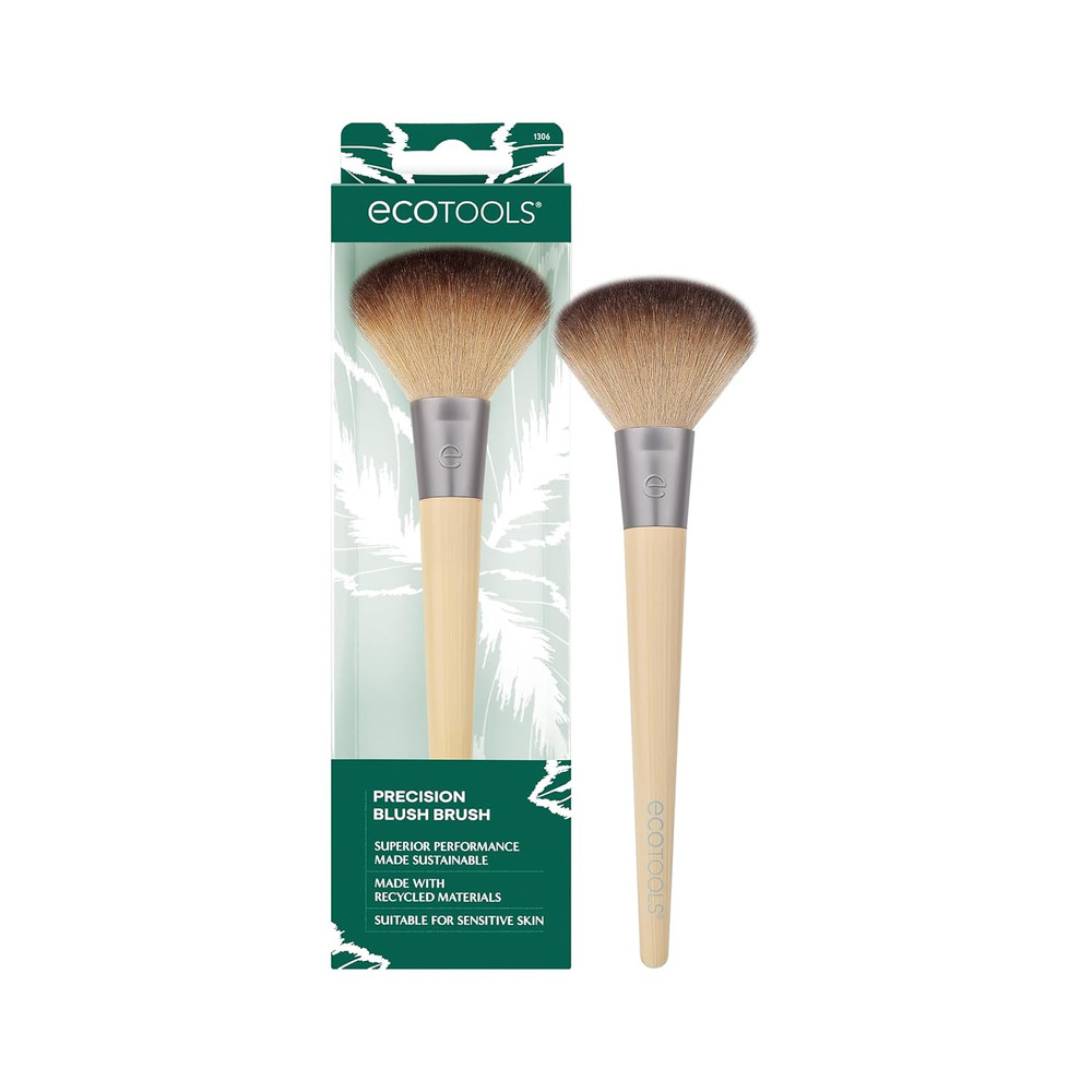 Ecotools Precision Blush Makeup Brush, Cheek Blush Brush, for Loose or Pressed P