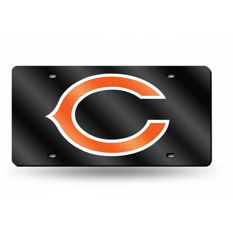 chicago bears nfl football team logo c blue laser license plate usa made
