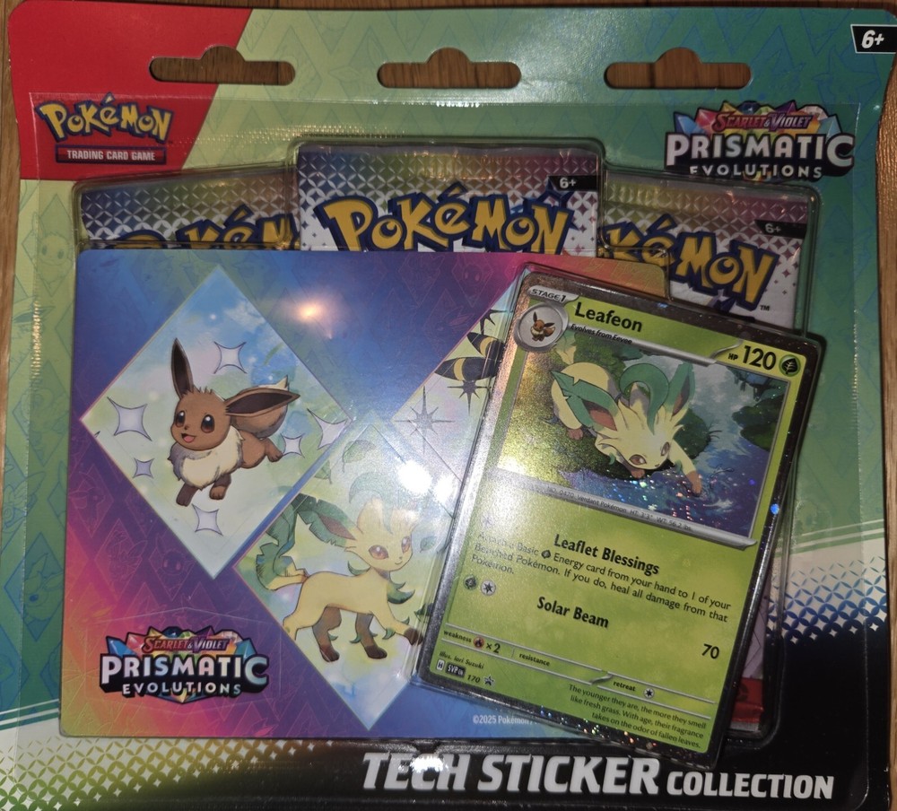 Pokemon TCG Prismatic Evolutions Tech Sticker Collection - Leafeon |BRAND NEW