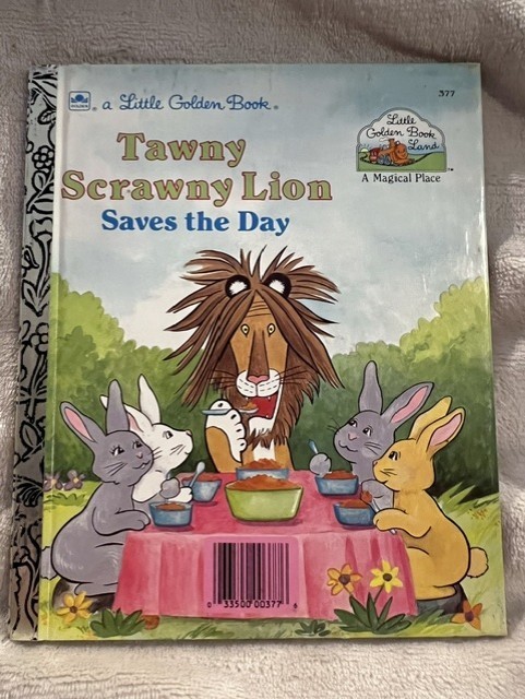 Tawny Scrawny Lion Saves the Day - A Little Golden Books, 1989 Vintage