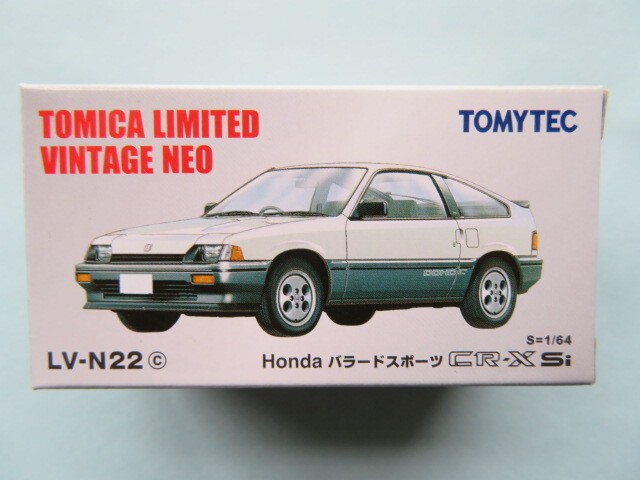 Takara Tomy Tomica Limited Vintage Neo LV-N22c Honda CR-X Si White/Gray 1/64