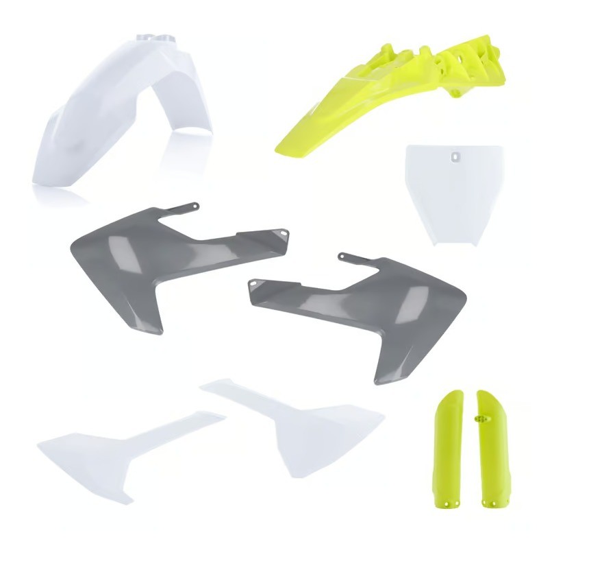 Full Plastic Kit - '23 Original White, Gray & Yellow Acerbis 2686467705