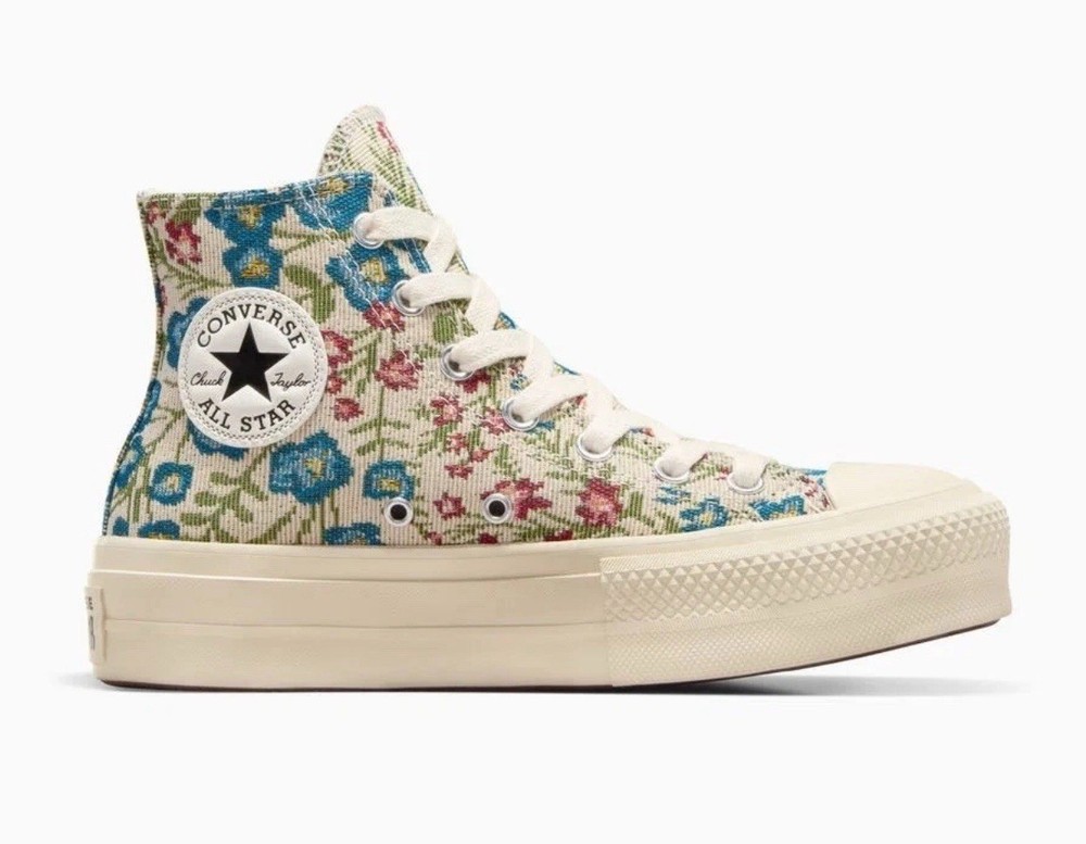 Converse Chuck Taylor Lift Platform Floral Tapestry Women Shoes A11992C Size 7