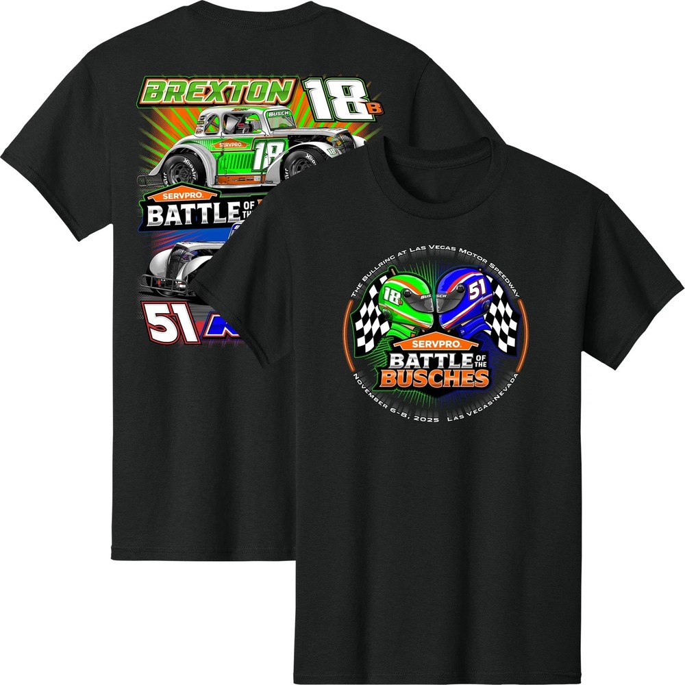 Battle Of The Busches Black 2-Spot Tee