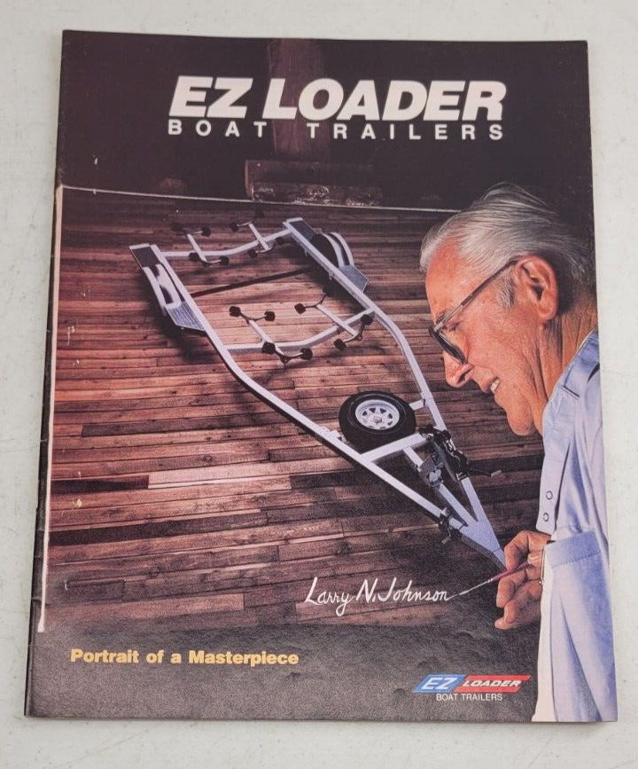Vintage 1986 EZ Loader Boat Trailers Sales Brochure Bunk Roller Sprint Tandems