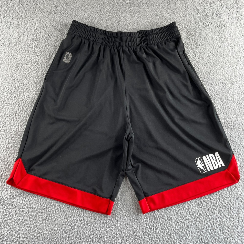 NEW NBA Shorts Mens Extra Large Black Red Athletic Basketball Sports Gym Train
