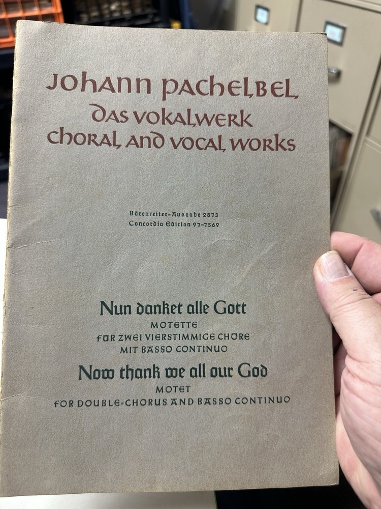 1961 7x10 Folio Johann Pachelbel Das Vokalwerk Choral And Vocal Works