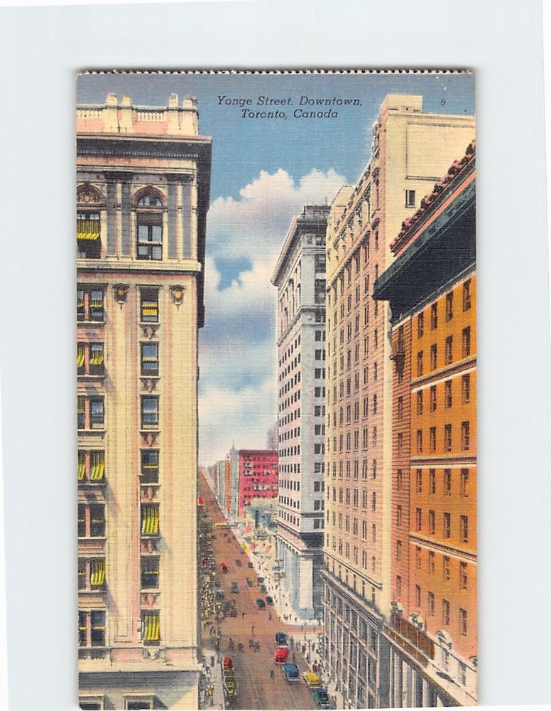 Postcard Yonge Street Downtown Toronto Ontario Canada