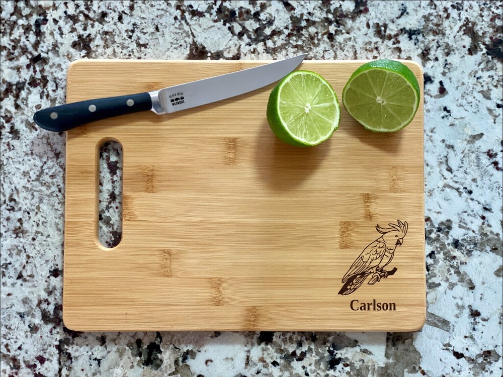 Cockatoo Parrot Bird Cutting Board | Bird Charcuterie Board | Custom Serving